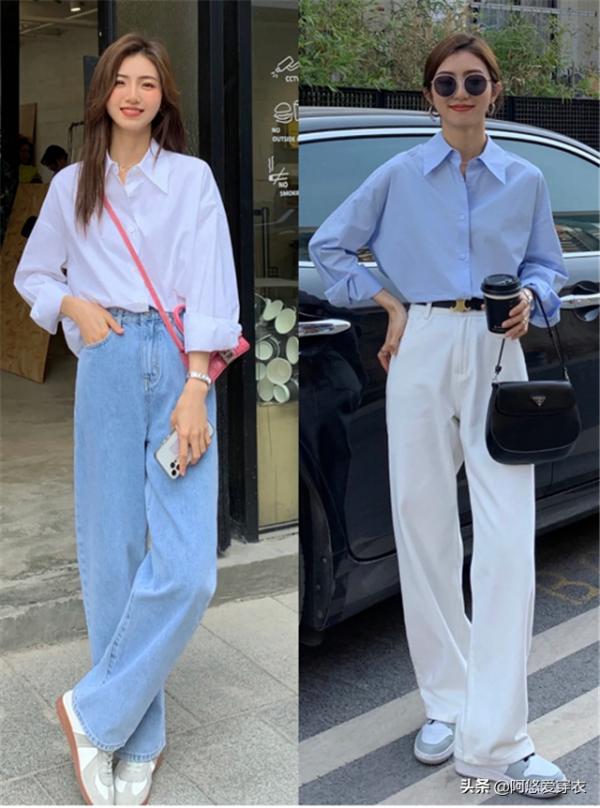 三四十歲女人穿“襯衫+闊腿褲”別總老一套！學會這3招，氣質高階