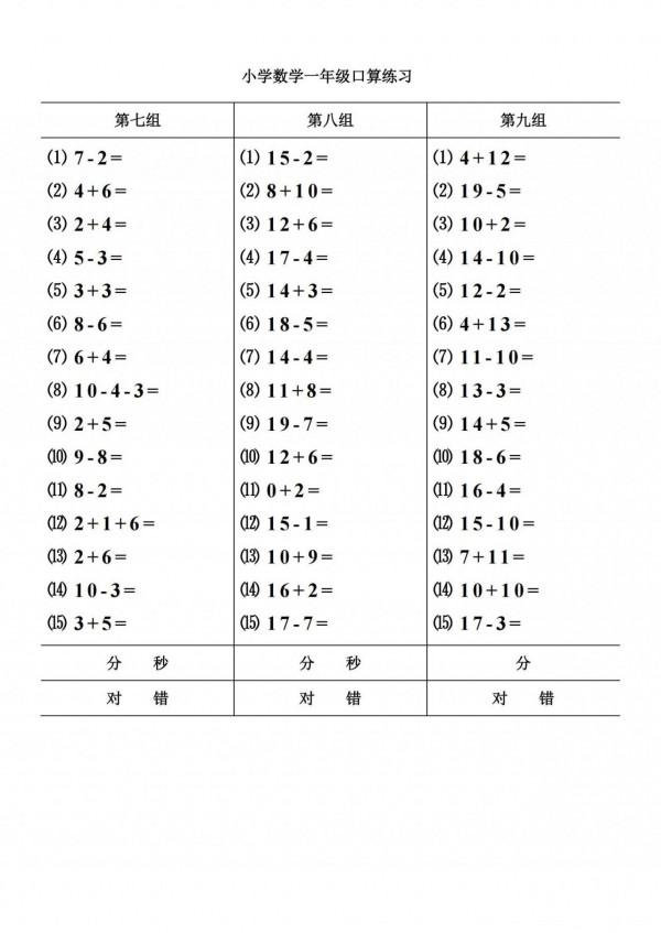 一年級提升口算,數學基礎知識,必須熟練掌握,收藏給孩子 一年級提升口算,數學基礎知識,必須熟練掌握,收藏給孩子