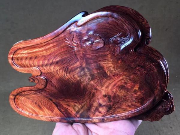 袖珍款海南黃花梨年年有餘幹炮臺！好東西