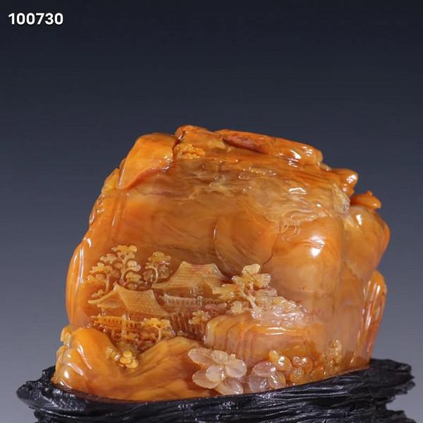 清代 極品田黃石人物故事山子擺件規格：高7.5cm長14cm寬8.5cm