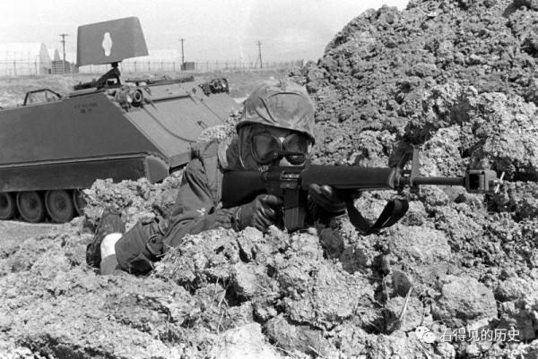 老照片 1981年駐韓國美軍的軍事演習