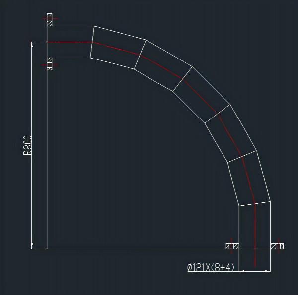 內襯陶瓷耐磨彎頭技術圖紙講解