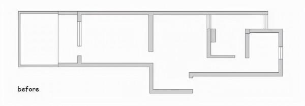 50㎡一字型公寓，玄關鞋櫃可做電視牆，超經典的簡約一居室