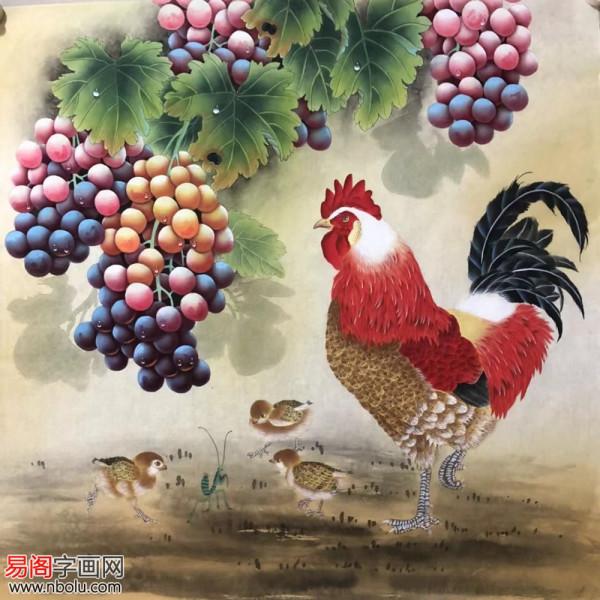 王振興的工筆葡萄,呈現的是藝術,送出的是吉祥 王振興的工筆葡萄,呈現的是藝術,送出的是吉祥