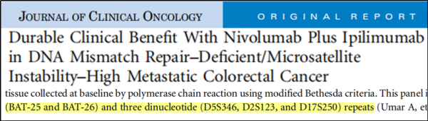 MSI檢測需聚焦主流、聚焦權威——5個位點的微衛星不穩定檢測才是主流權威