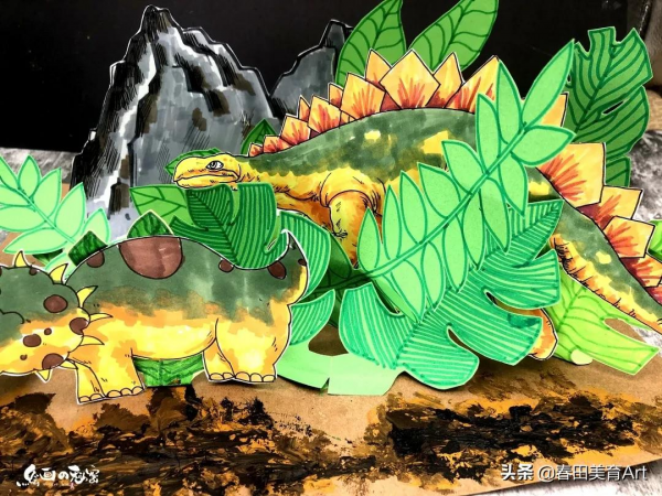 教程丨少兒美術課程《重返侏羅紀》