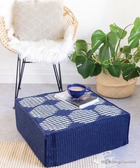 「針織作品」最新的用馬賽克編織技術製作的毯子及家居小物