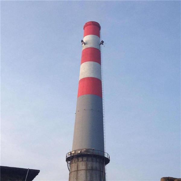 水泥煙囪刷航標色環防腐