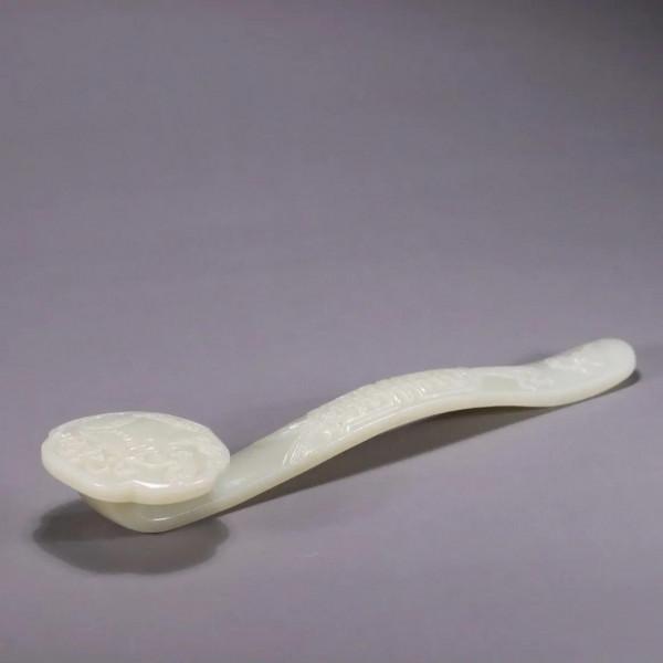 「和田玉」太平有象壽字如意