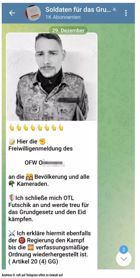 “屍橫遍野！”德國聯邦國防軍士兵威脅要武裝起義推翻政府