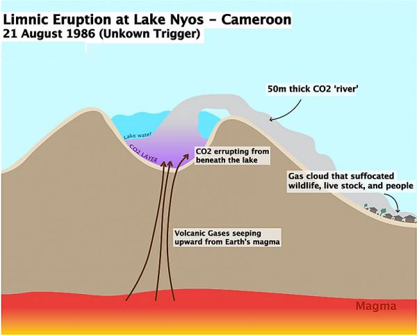 非洲“殺人湖”作祟,一夜之間近2000人喪命,真兇藏在490米湖底 非洲“殺人湖”作祟,一夜之間近2000人喪命,真兇藏在490米湖底