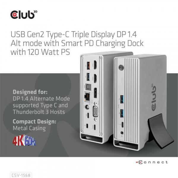 Club 3D 推出大型 USB Gen2 擴充套件塢：14 個輸出介面
