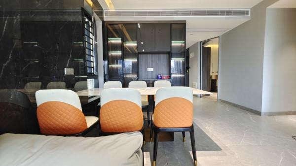 130㎡現代風，高階黑白灰，超通透客餐廳，這新房太A了吧