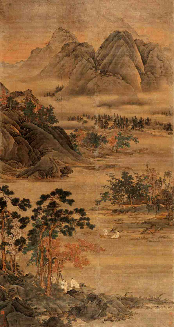 寒露裡的書畫名跡：楓落吳江，寒潭雁影