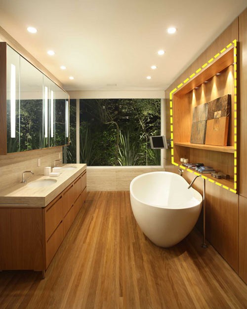 裝浴缸，我真心建議：靠牆裝一組收納櫃，衛生間儲物也能翻一番