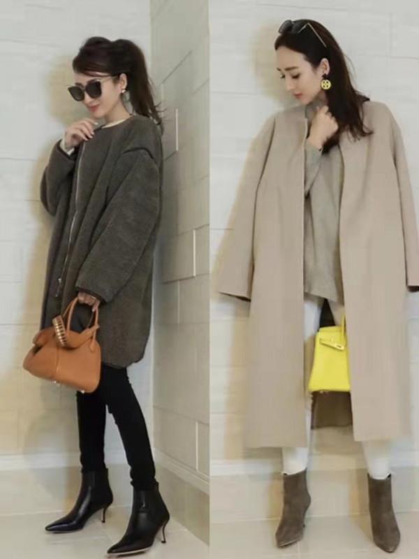 身高1米5的中年女人，冬季穿大衣建議掌握四個要點，保暖又顯高