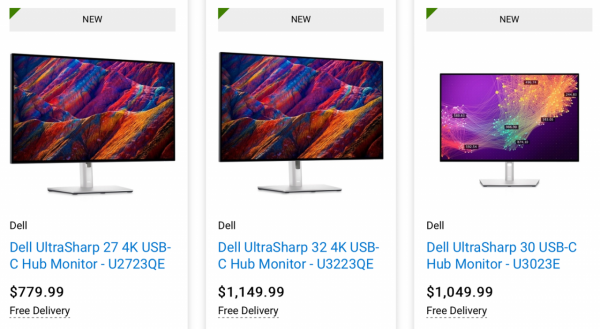 訊息稱戴爾多款 S &sol; U 系列中高階顯示器下週降價