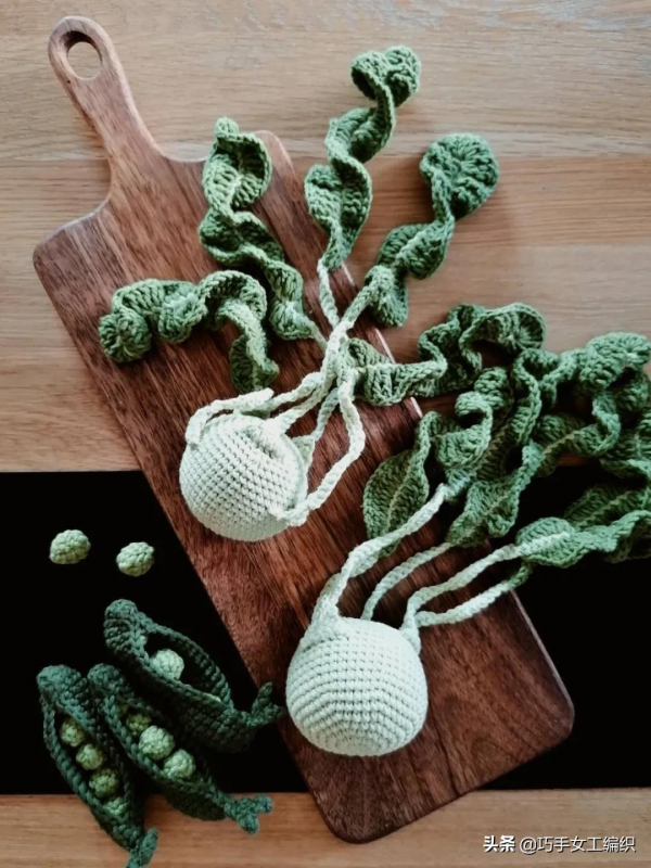 用零線就把蔬菜水果鉤得如此逼真，比新鮮的還要美