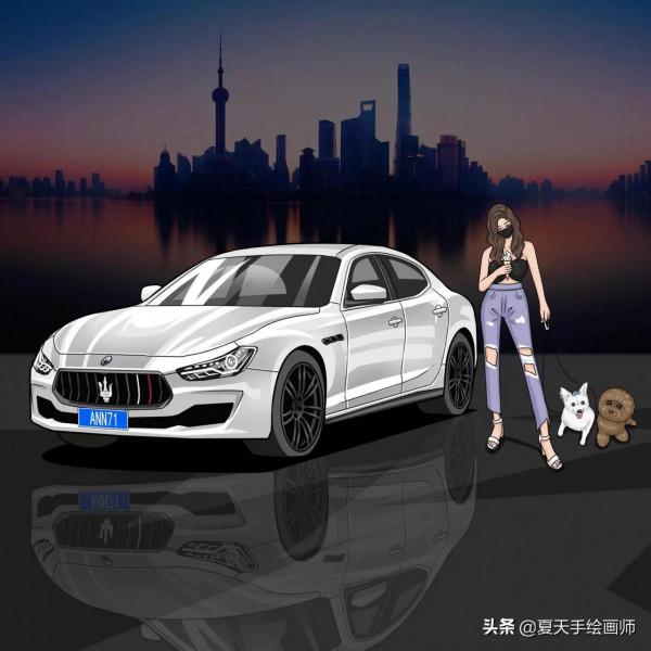 汽車手繪漫畫頭像，快來給自己換一款頭像吧