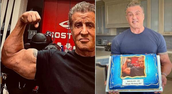 75歲的史泰龍秀肌肉，手臂粗壯得讓年輕人嫉妒