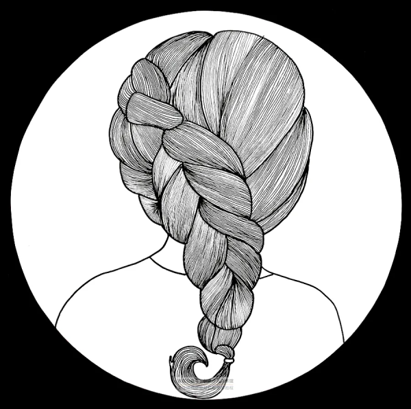 兒童畫教程｜線條的組織與排列練習《美麗的編髮》