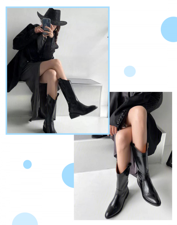 牛仔靴+甜騷裙=美到不像話!秒變腿精 牛仔靴+甜騷裙=美到不像話!秒變腿精