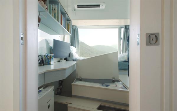 香港80後夫妻買下45㎡小家，搭起地臺將兩室變三室，網友：真的服