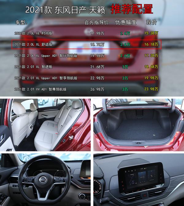 凱美瑞雅閣最強對手，大幅優惠後售15.38萬起，東風日產天籟導購