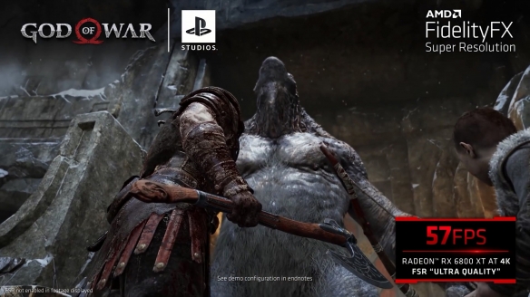 AMD展示FSR技術：《戰神》4K可57幀很流暢執行