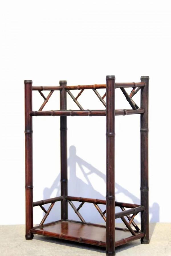 竹節工案頭小架子，打凹書架，大地屏