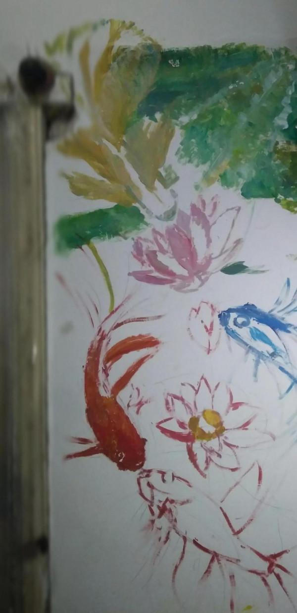 春節牆繪《富裕和美》 春節牆繪《富裕和美》
