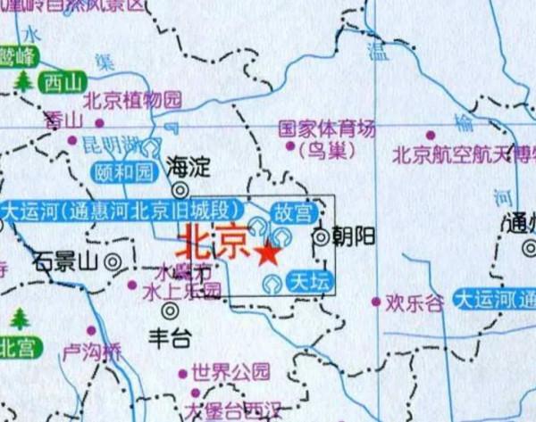 中國旅遊地圖攬勝&mdash;北京東城西城