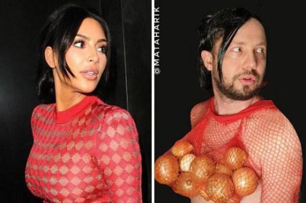 模仿名人之搞笑版:金姐的洋蔥胸衣,碧梨“頭飾”,默克爾家的鍋 模仿名人之搞笑版:金姐的洋蔥胸衣,碧梨“頭飾”,默克爾家的鍋