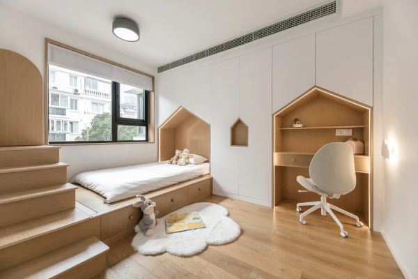 110㎡現代北歐風格新房裝修，把遊樂場搬回家