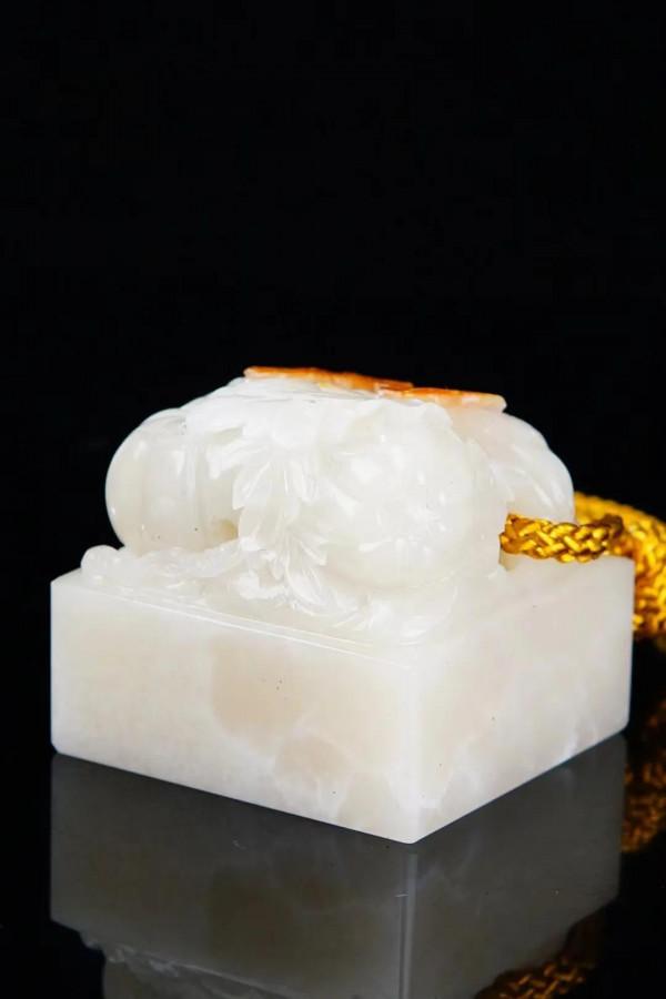 稀有的壽山汶洋石正方印璽