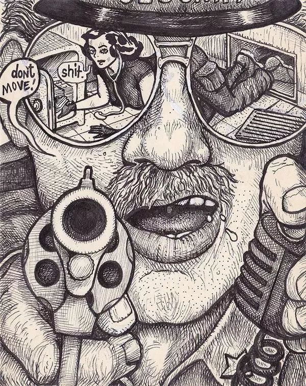 一張未畫完的美女畫像，在畫家的筆下變成了跌宕起伏漫畫故事