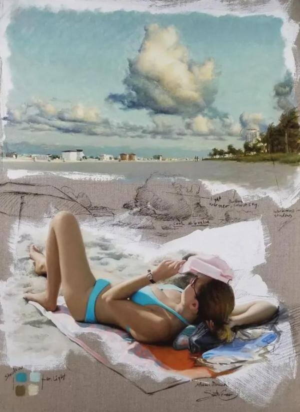 大鬍子藝術家 畫出完美質感，這素描讓美院老師也佩服