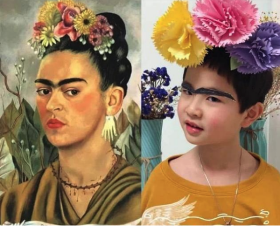 老師要求模仿“世界名畫”，看到學生的仿品，網友：欠你個奧斯卡