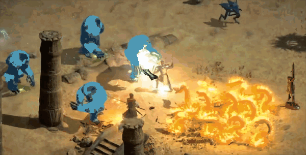 暗黑2之手持利刃，腳踏三色祥雲，將元素傷害演繹至極致的三環丁