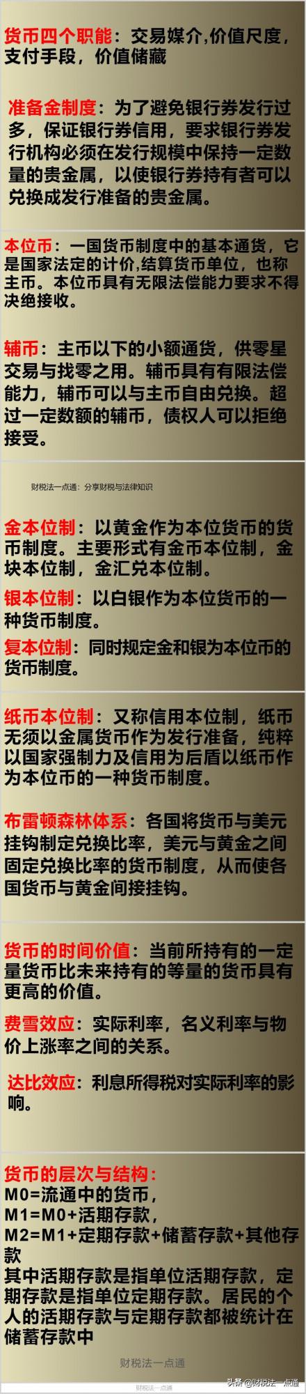 什麼是貨幣，M0 M1 M2分別指什麼