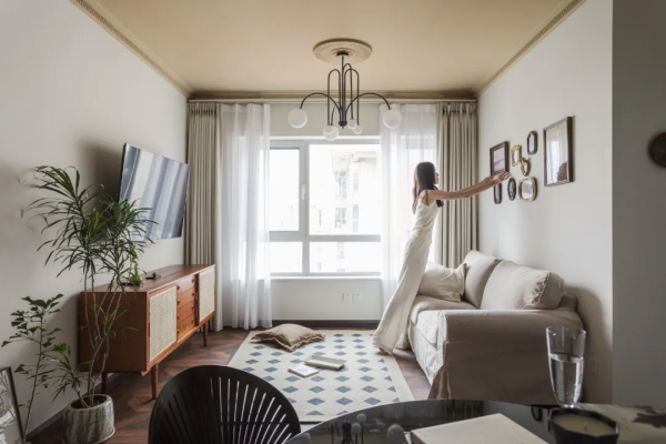 56㎡復古法式風格小戶型公寓裝修，浪漫生活體驗