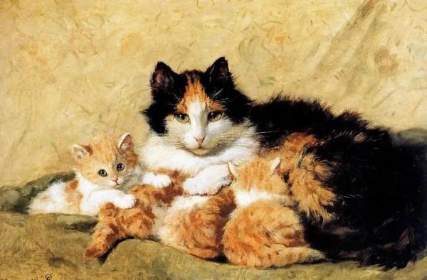 100年前她畫了超多貓，姿態萬千，惟妙惟肖