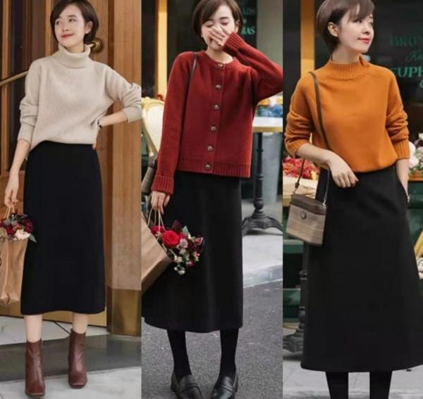 秋季毛衣不一定配闊腿褲,試試“毛衣+呢子裙”,優雅保暖又顯瘦 秋季毛衣不一定配闊腿褲,試試“毛衣+呢子裙”,優雅保暖又顯瘦