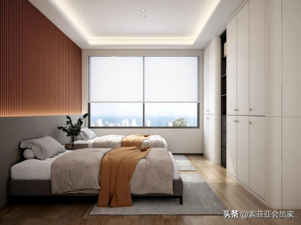 119㎡現代風精緻三房，客廳陽臺打通，太太太大氣了