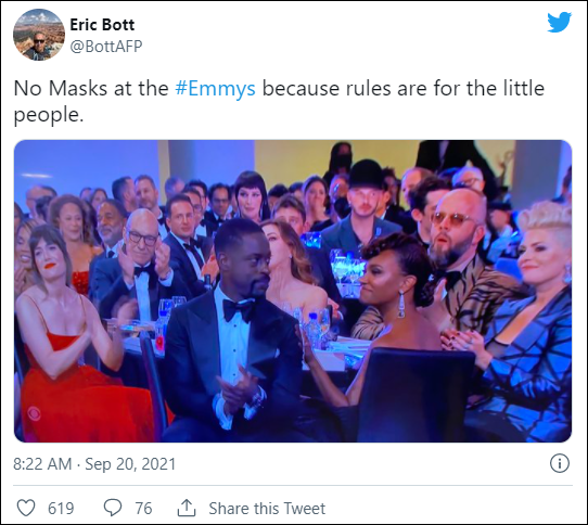 網民怒批艾美獎明星無人戴口罩，洛杉磯官方：這些人例外