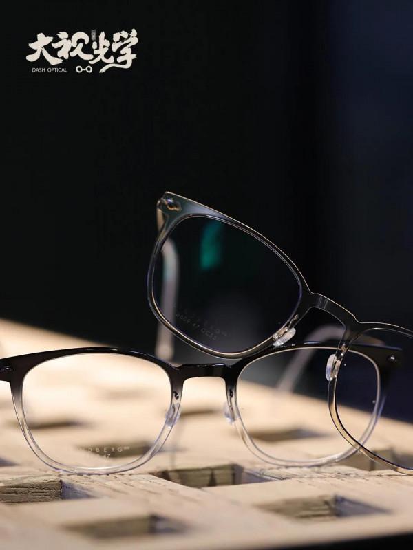 LINDBERG林德伯格板材半透明漸變+鈦金屬眼鏡架新品