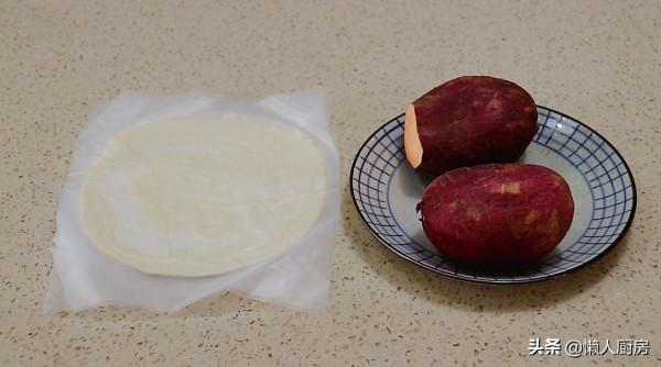 天氣越冷，紅薯越來越甜，遇到酥皮紅薯餅別手軟，3張手抓餅搞定