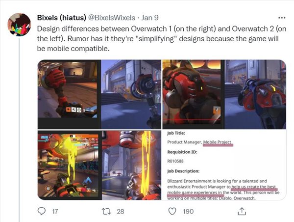 疑《守望先鋒2》將推出手遊版 網友列舉多處細節佐證