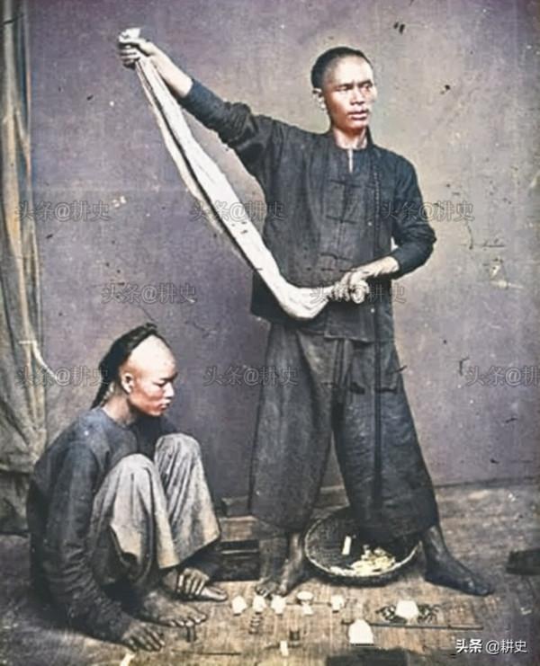 19張晚清老照片，慈禧的泡澡盆，鎖住腳的女犯人，看盡社會百態