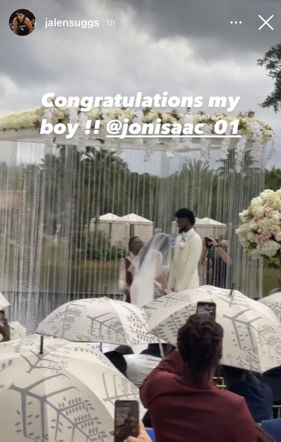 佳偶天成！魔術官方祝賀艾薩克新婚：艾薩克夫婦，恭喜你們